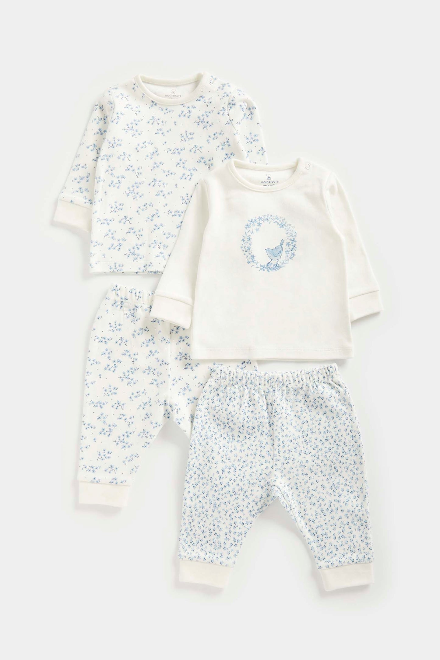 Ditsy Baby Pyjamas - 2 Pack