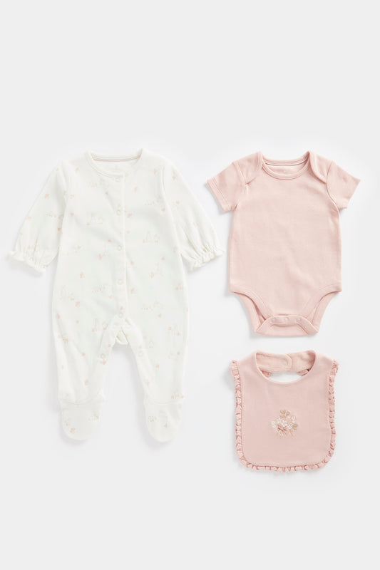 My First Girl 3Pc Outfit Set