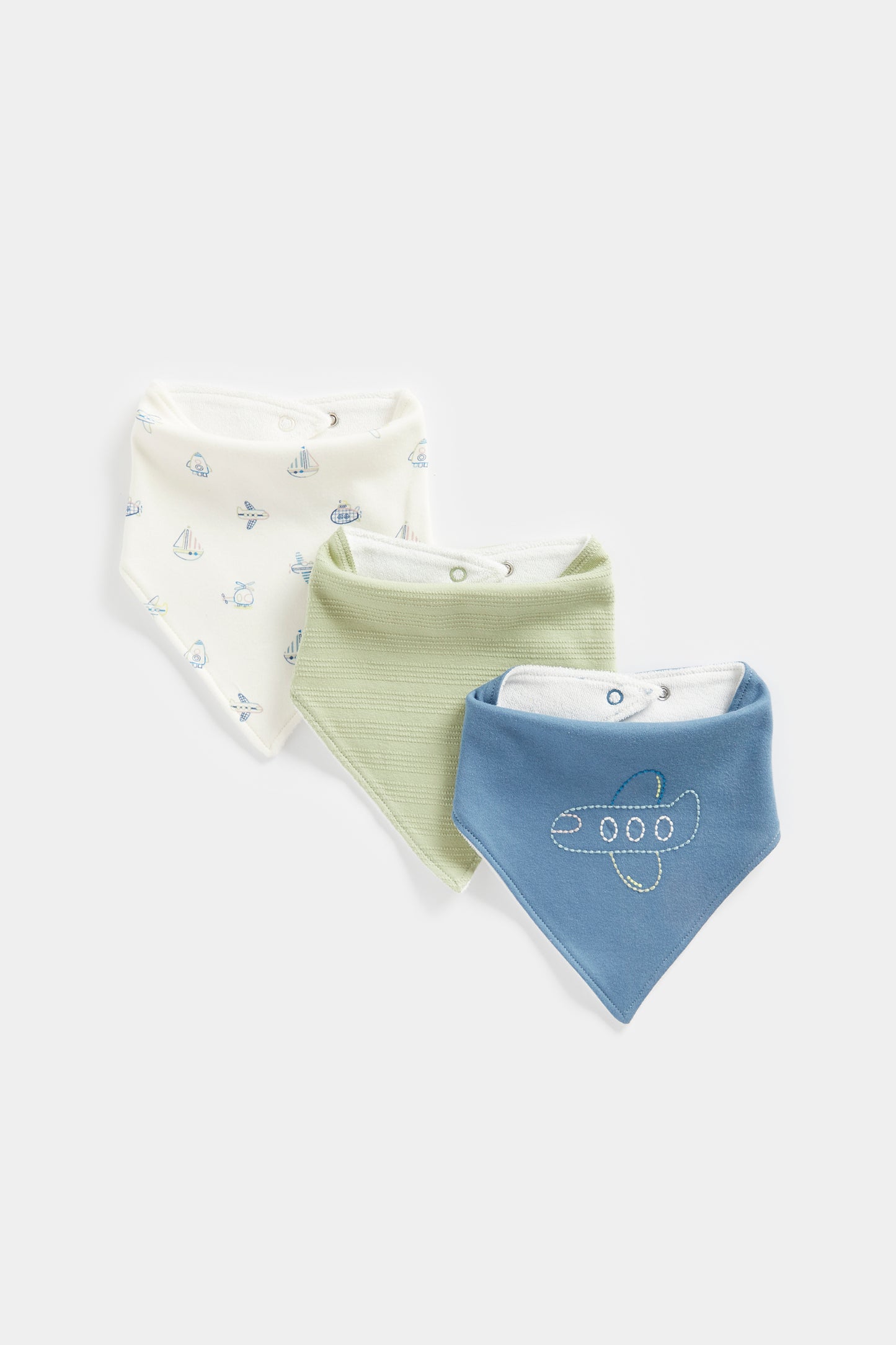 Newborn Boys Tiny Traveller 3Pk Bibs