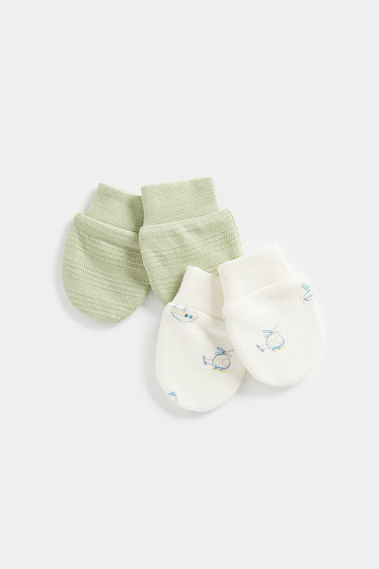 Newborn Boys Tiny Traveller  2Pk Mitts