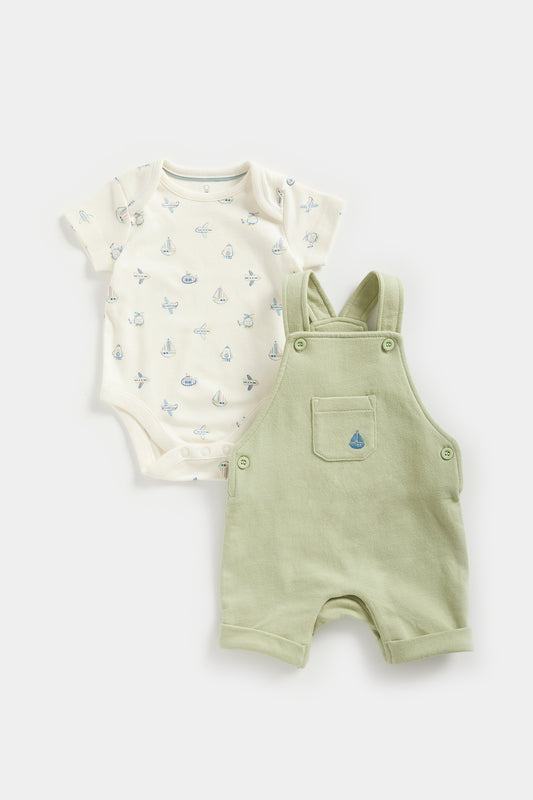 Newborn Boys Tiny Traveller  Bibshort & Short Sleeve Bodysuit