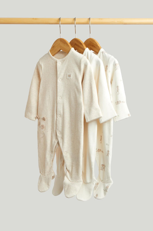 My First Unisex  Soft Melody 3Pk All In Ones