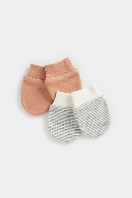 Newborn Boy Nature Neutrals 2Pk Mitts