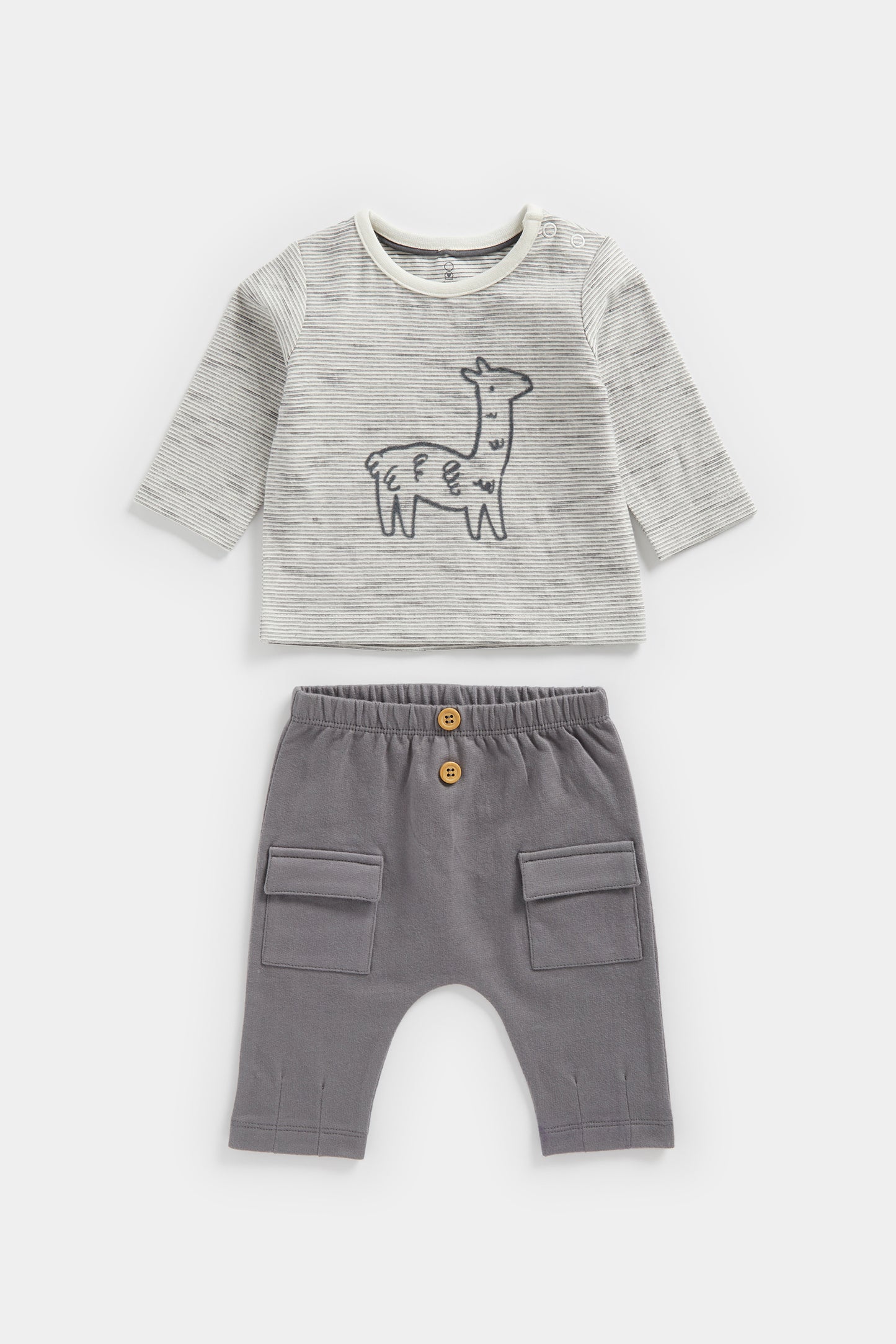 Newborn Boy Nature Neutrals Long Sleeve Top & Jogger Set