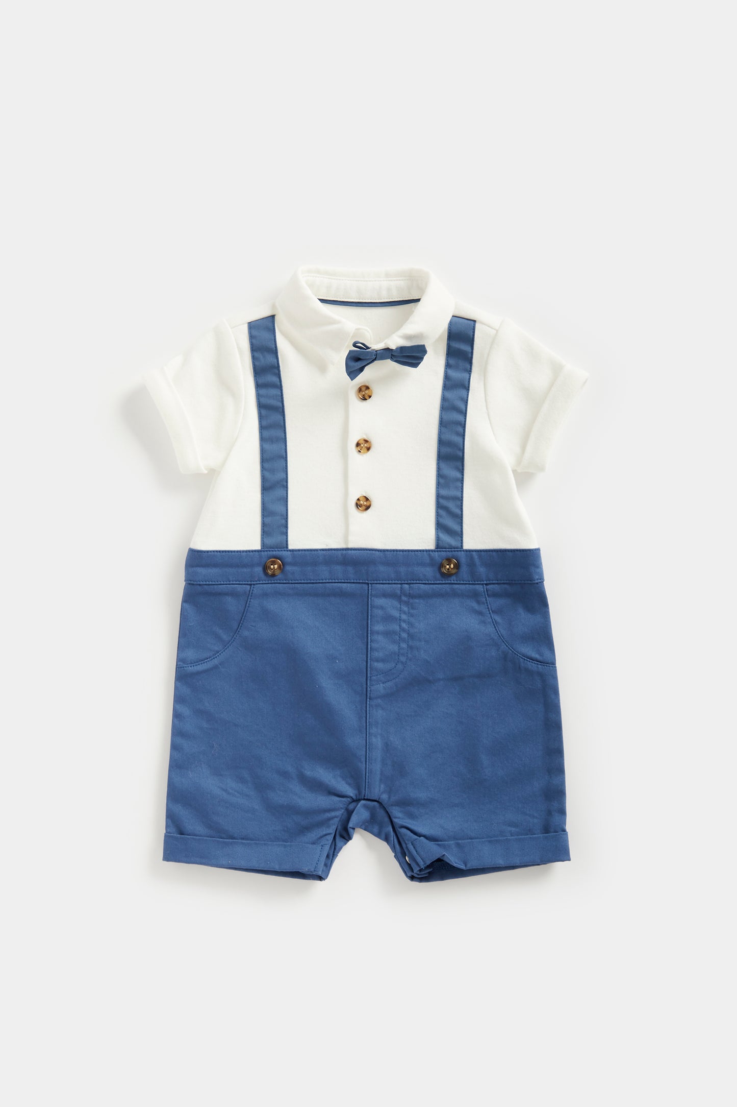 Newborn Boys Tiny Traveller Occasion Mock Romper