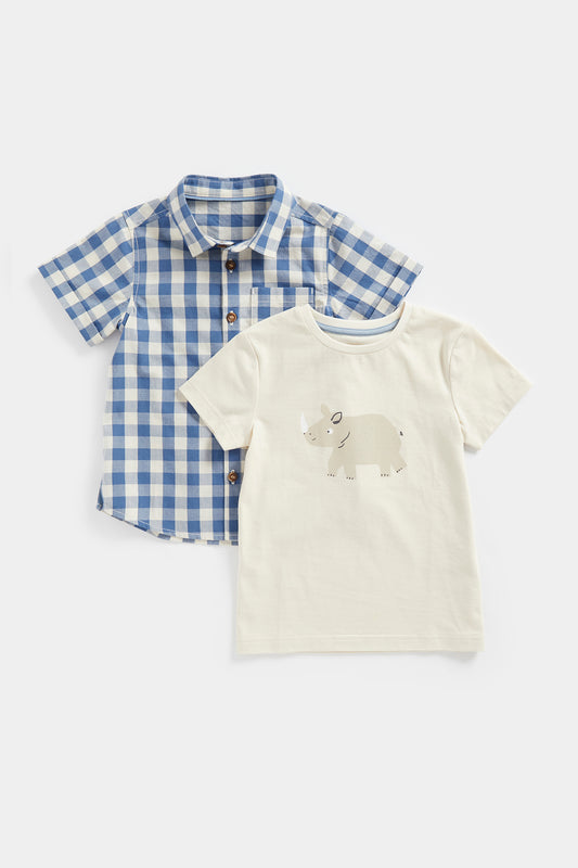 Mini Boys Junglemania Shirt And Sstee