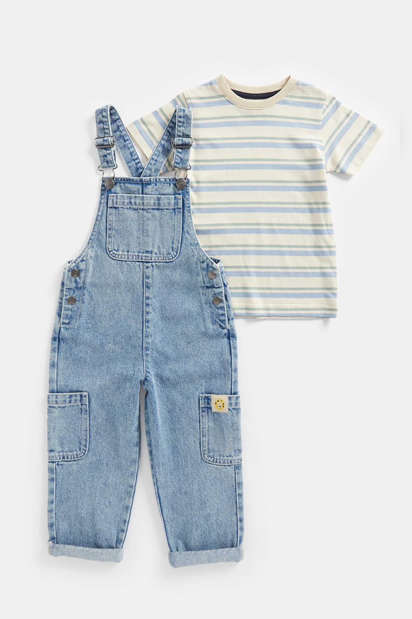 Mini Boys Jungleamania Dungaree & Tee