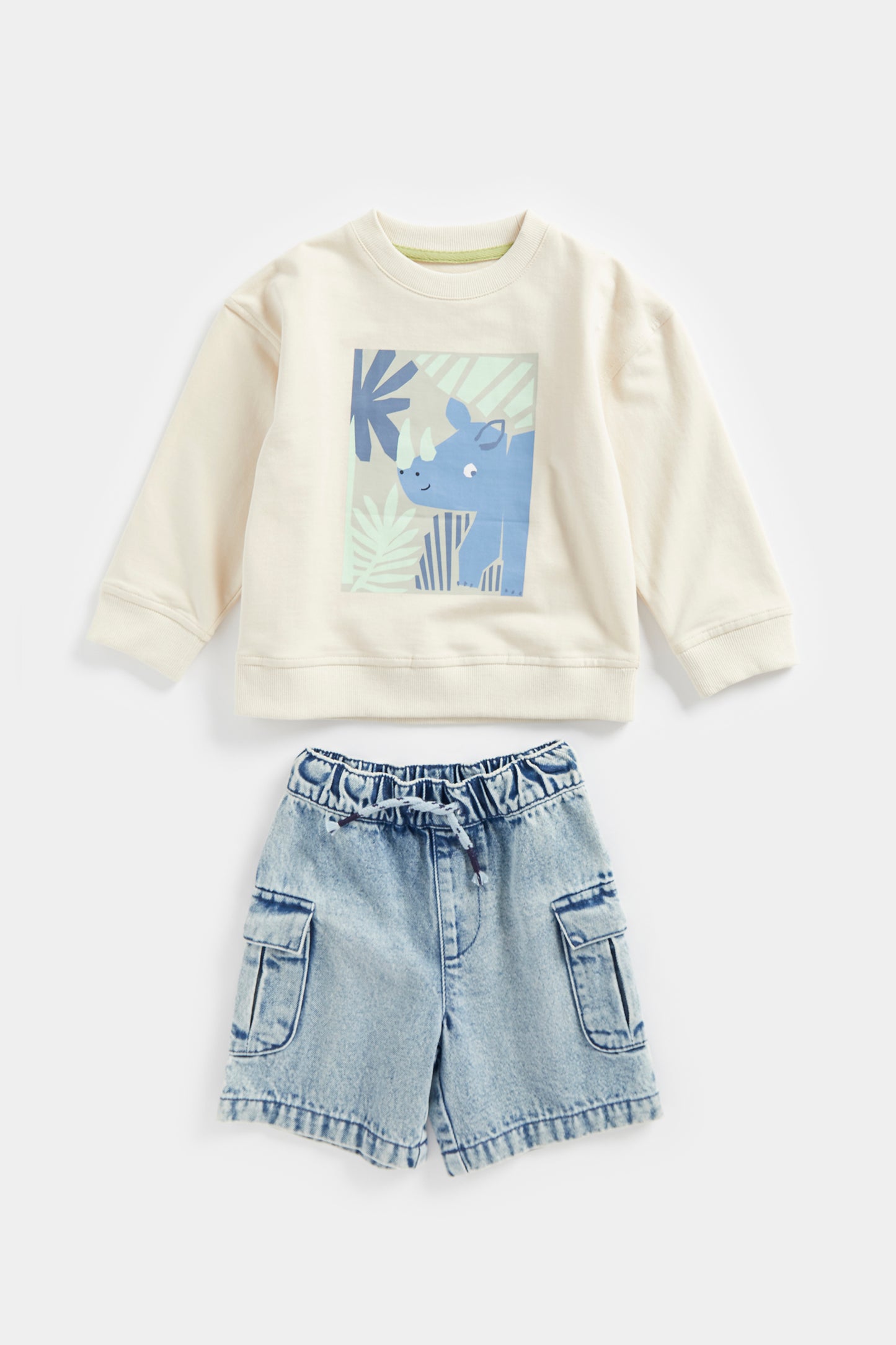 Mini Boys Jungelmania Sweat And Shortset