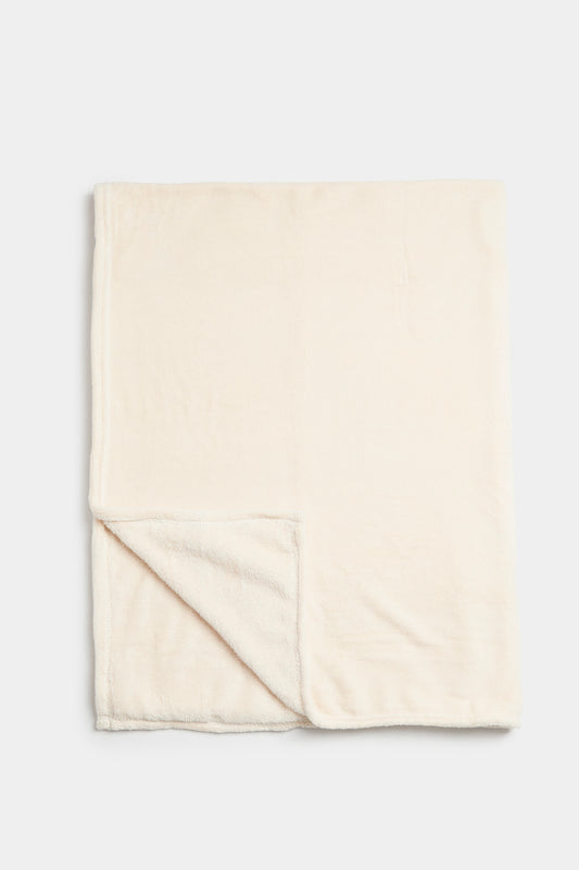 Essentials Cotbed Fleece Blanket Cream