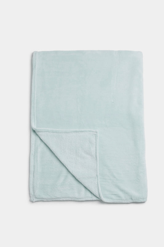 Essentials Cotbed Fleece Blanket Blue