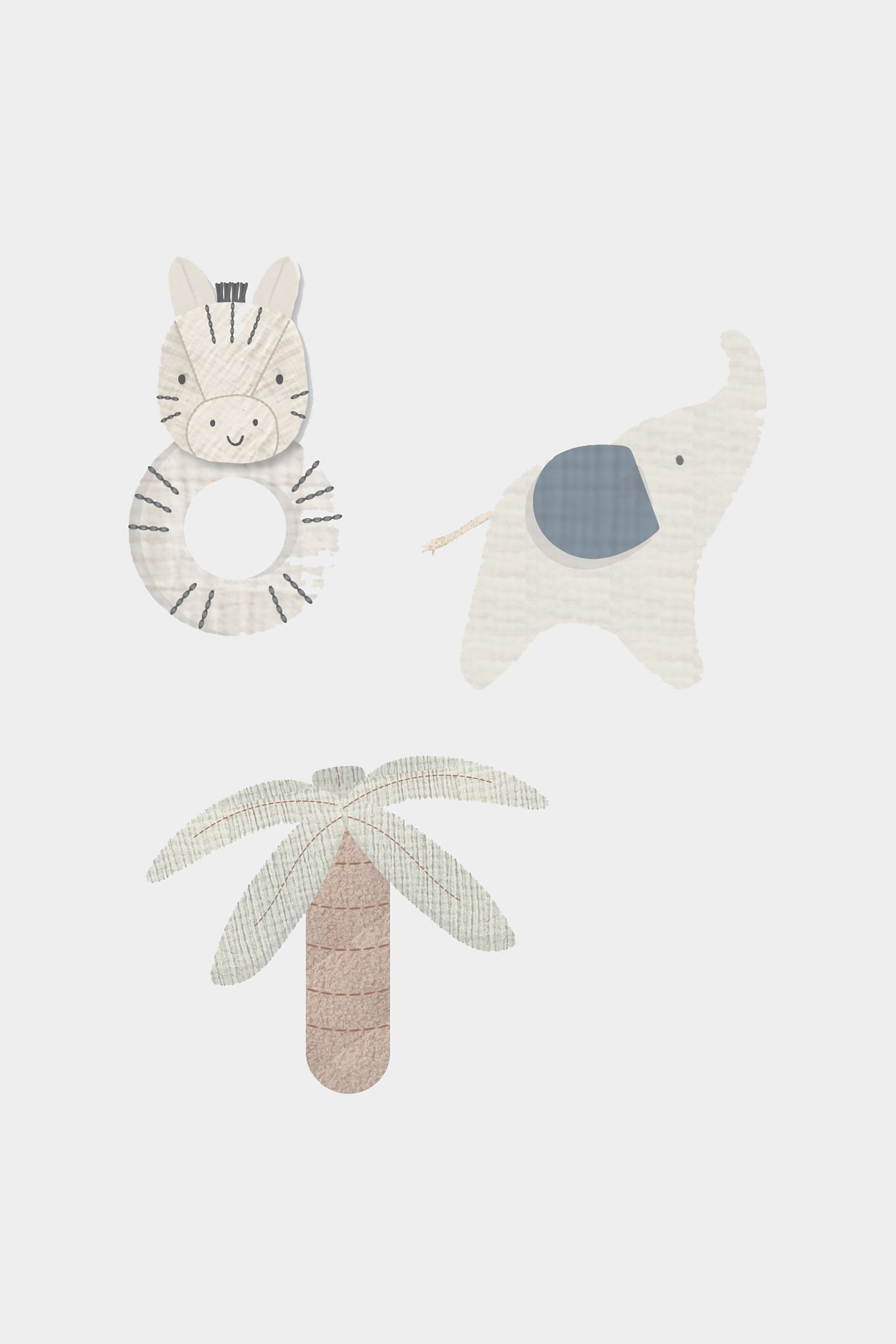 Boy Plush Rattles 3Pk