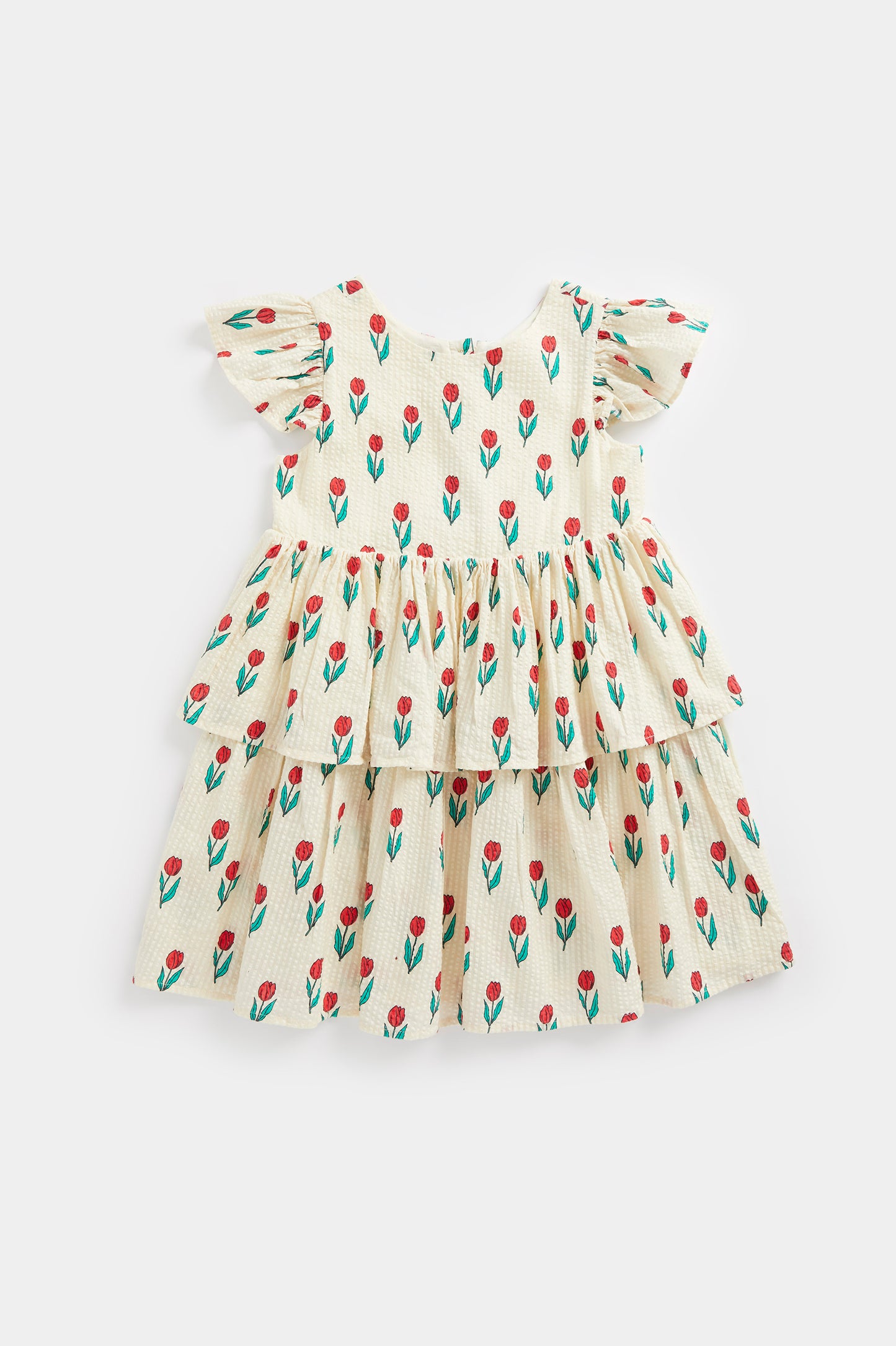 Seersucker Frill Dress