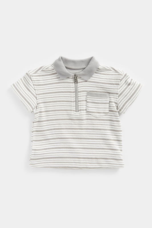 Mini Boys Clean Blues Everley Textured Polo