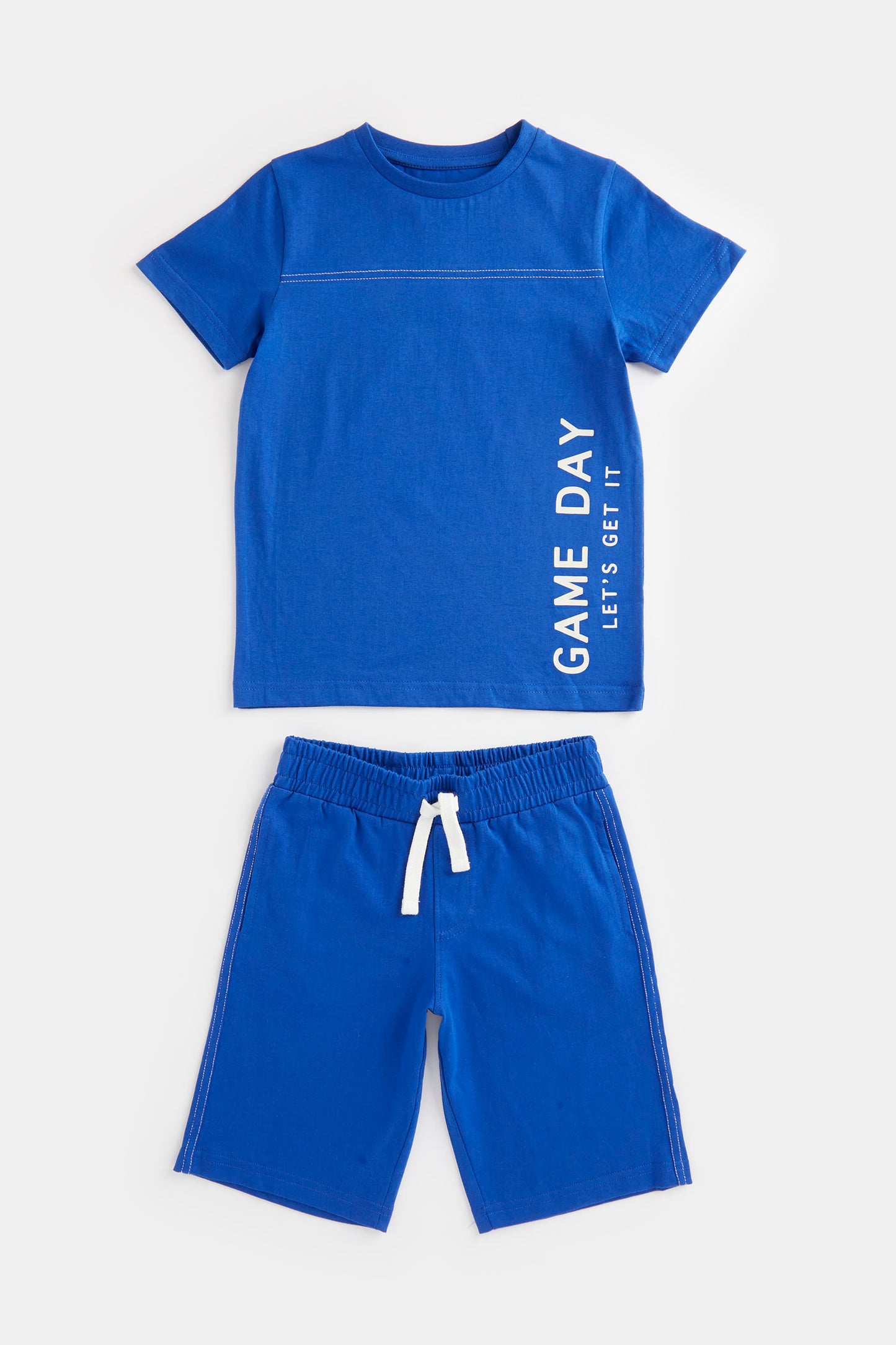 Blue Shorts and T-Shirt Set