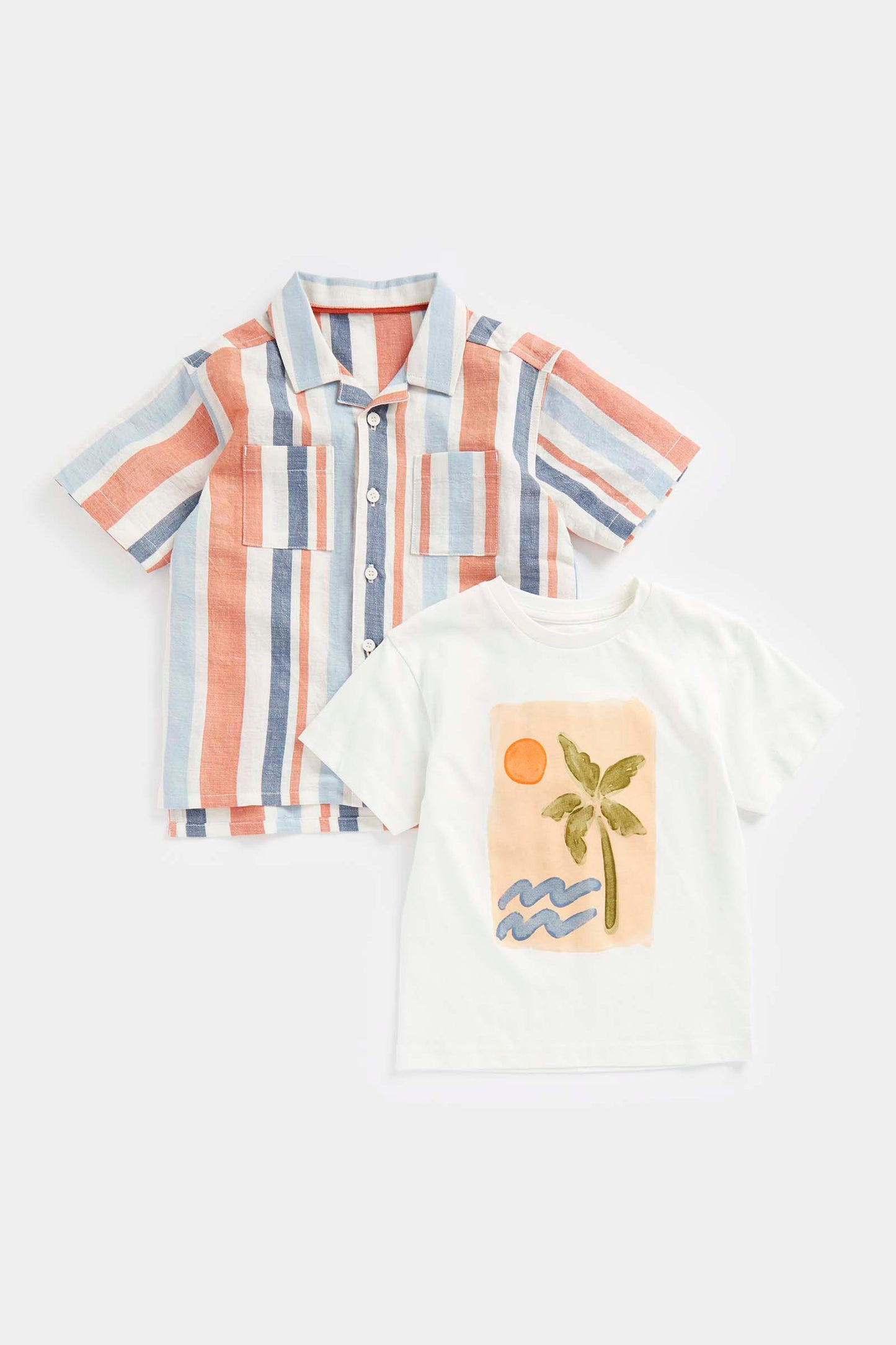 Mini Boys Desert Trails Stripe Shirt & Tee