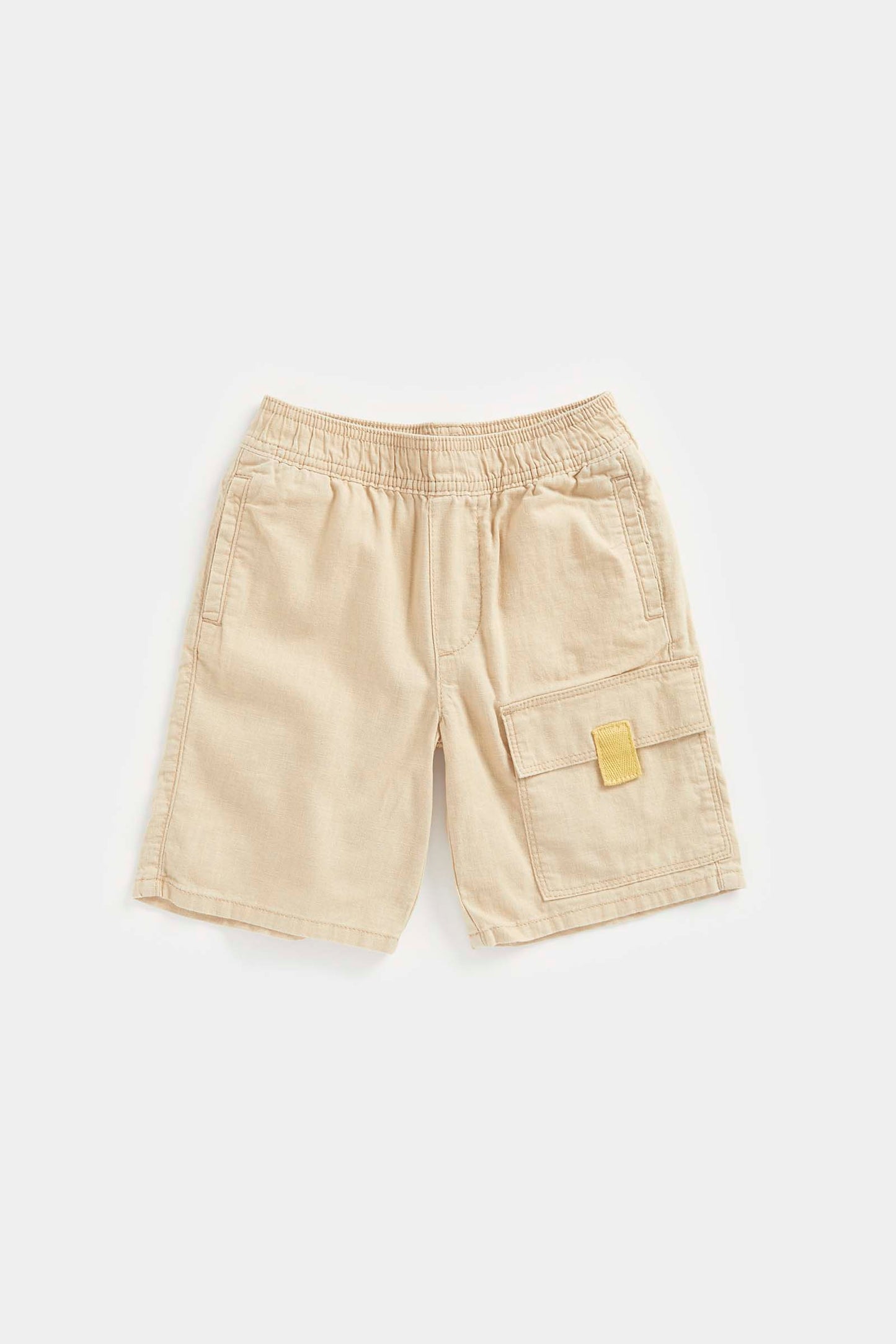 Linen-Mix Cargo Shorts