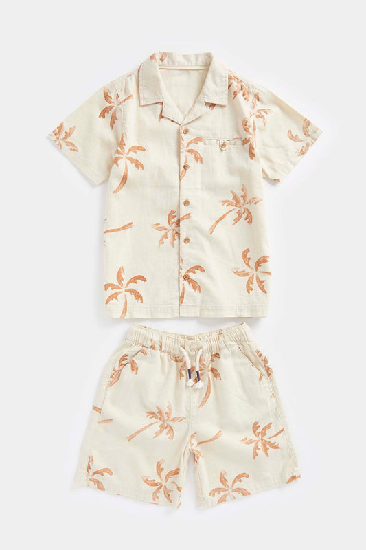 Palm Shirt and Shorts Set
