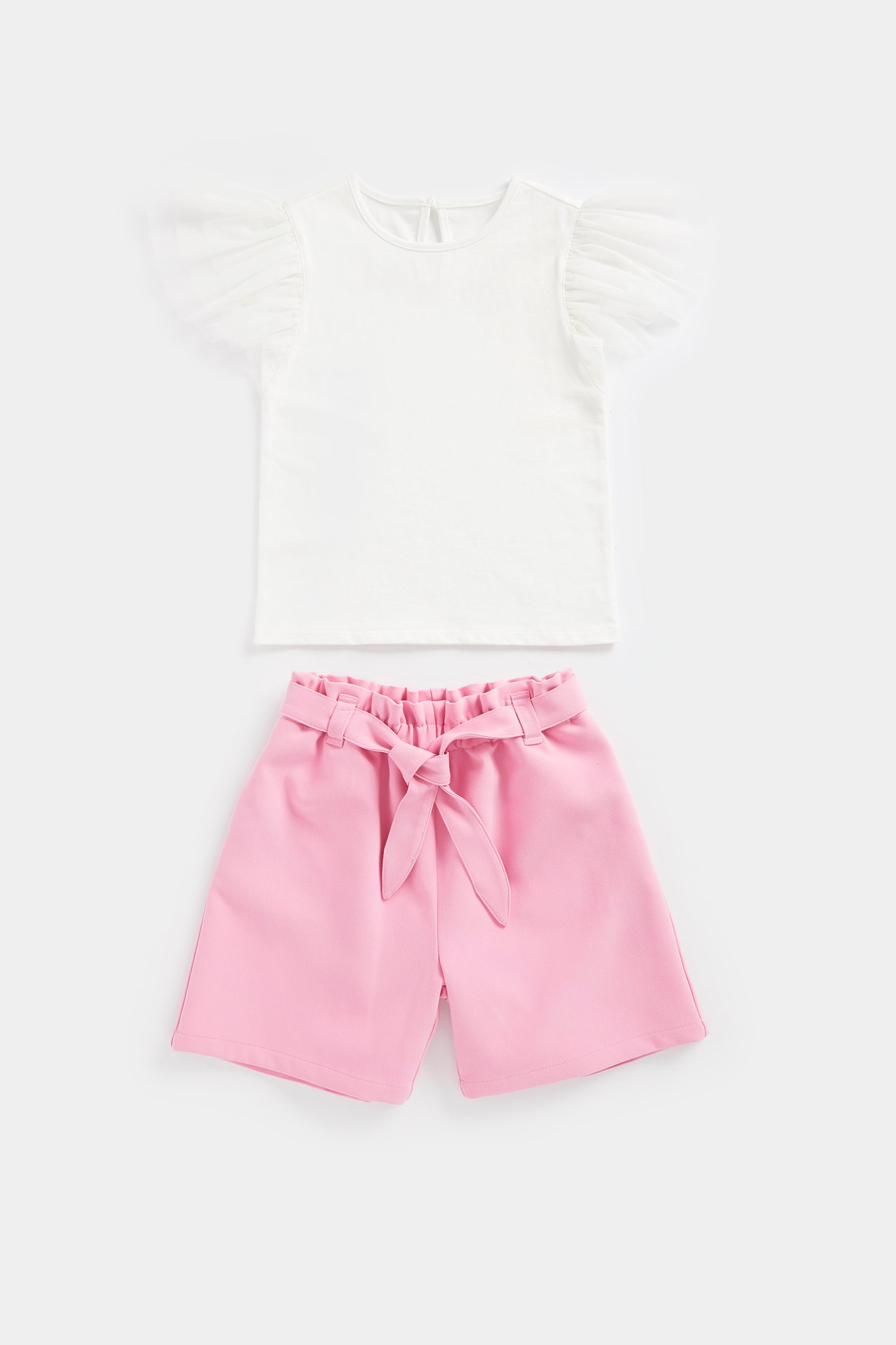 Pink Shorts and T-Shirt Set