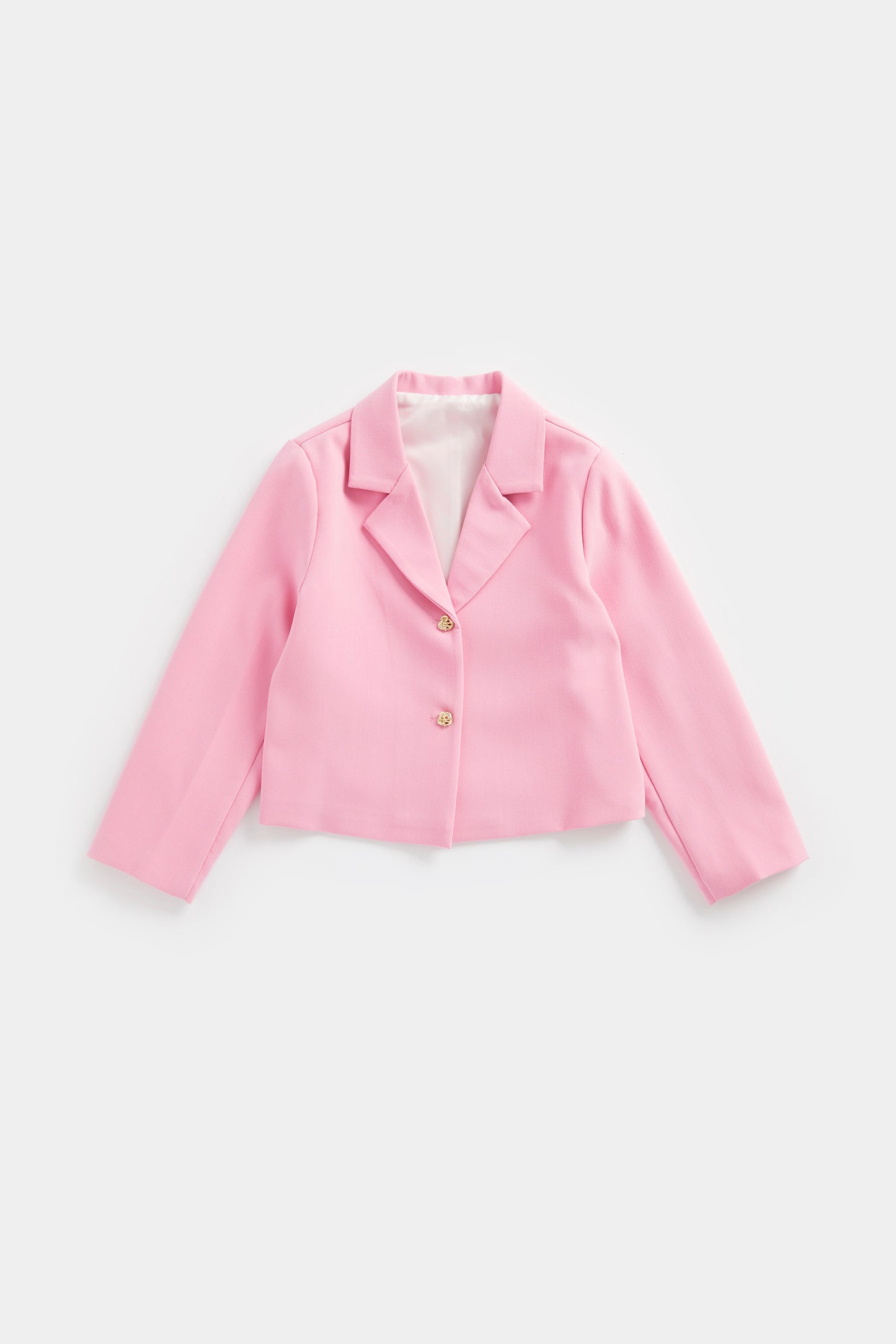 Pink Cropped Blazer