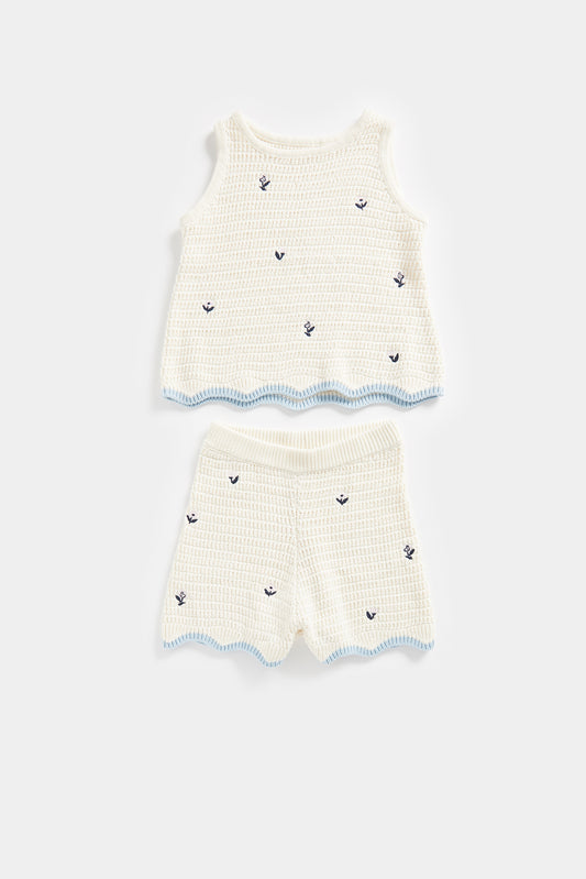 Crochet Top and Shorts Set