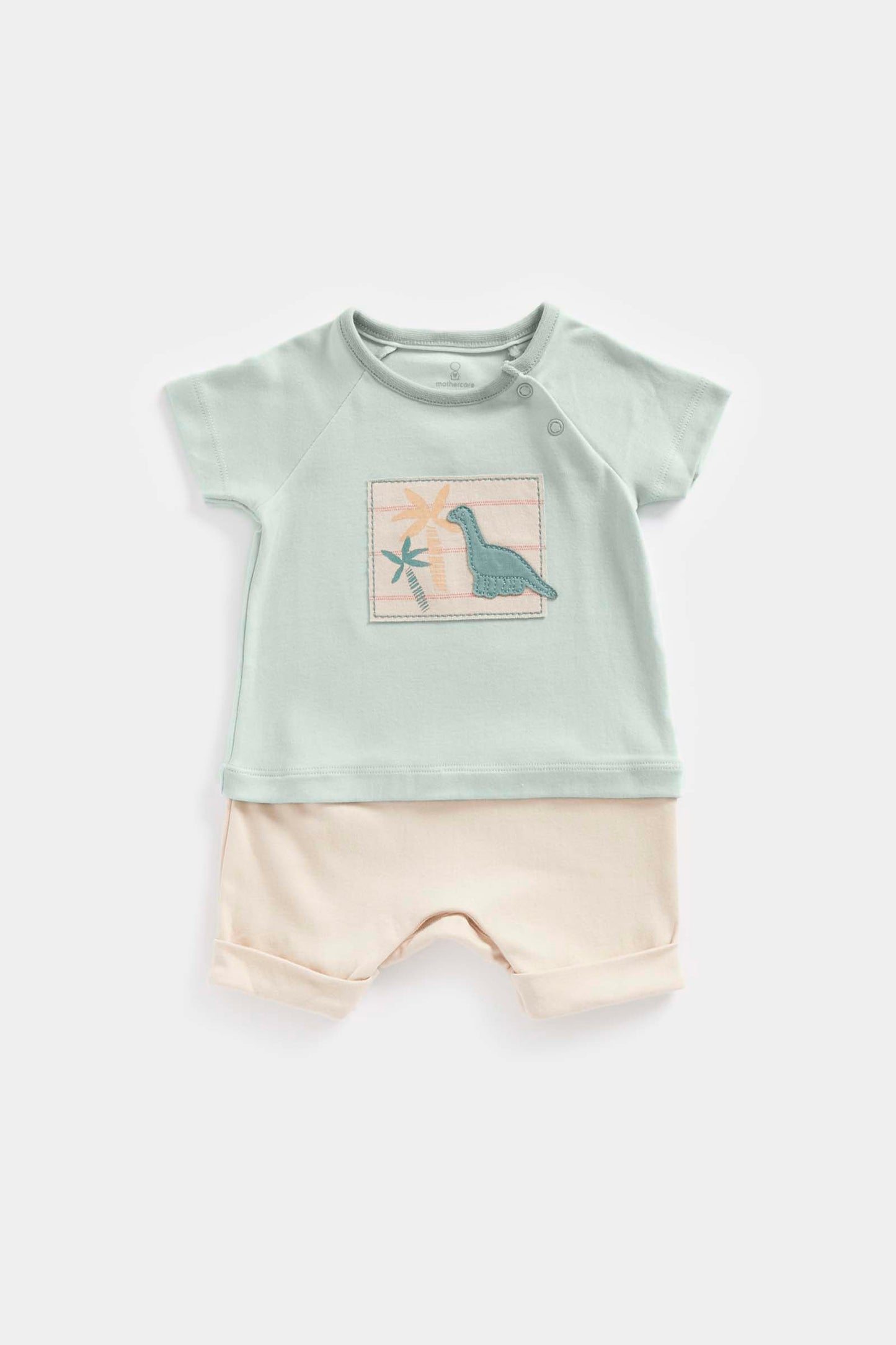 Newborn Sunbaked Summer Raglan Sleeve Mock Romper