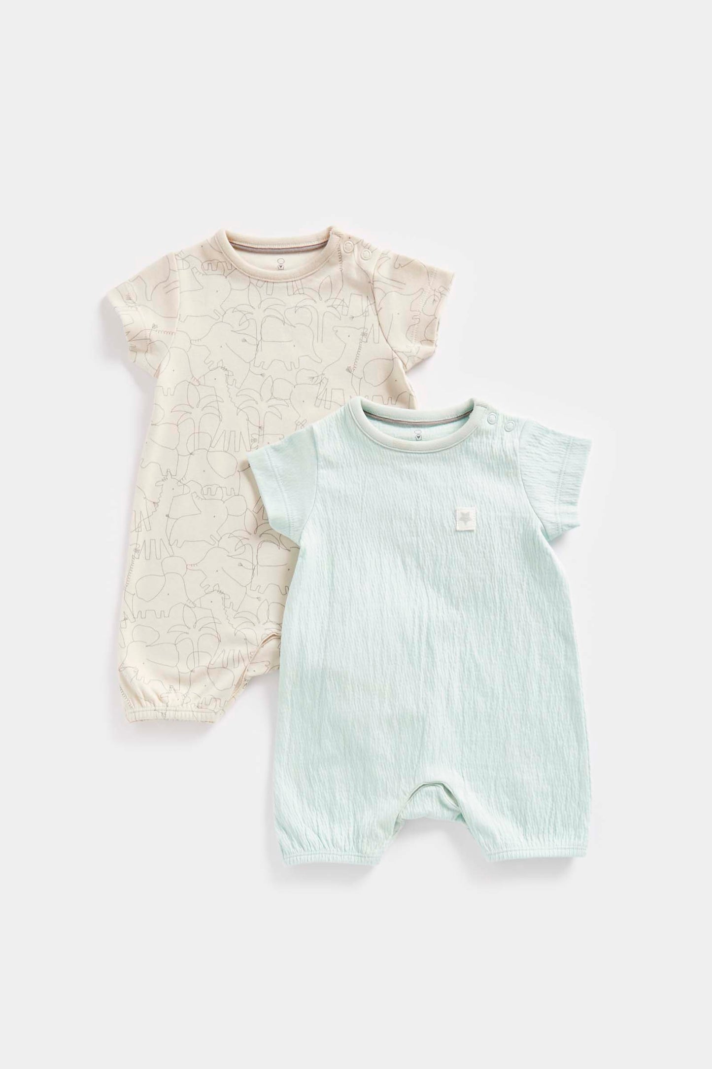 My Firts Unisex Short Sleeve 2Pk Romper