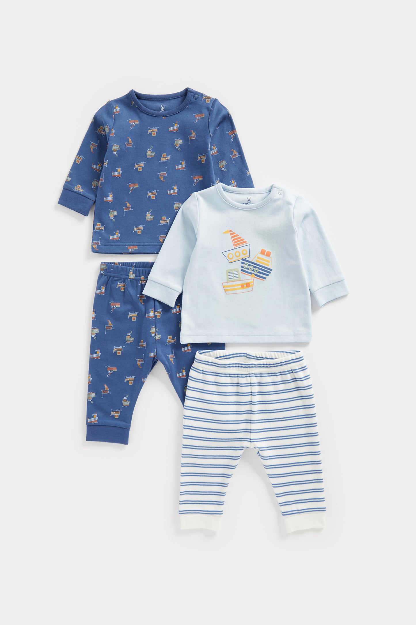 2 Pack Boat Baby Pyjamas