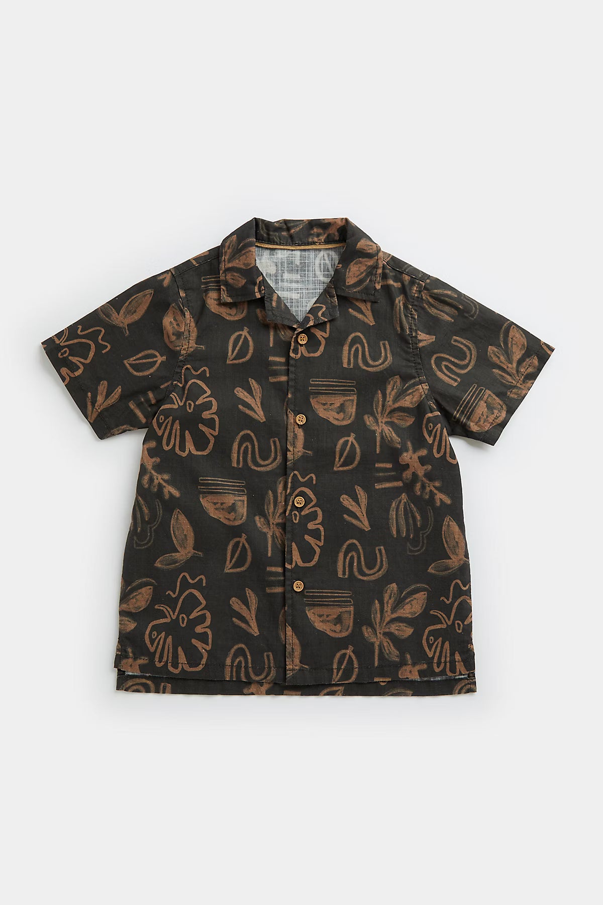 Mini Boys  CHOCOLATE & CITRUS Printed Shirt