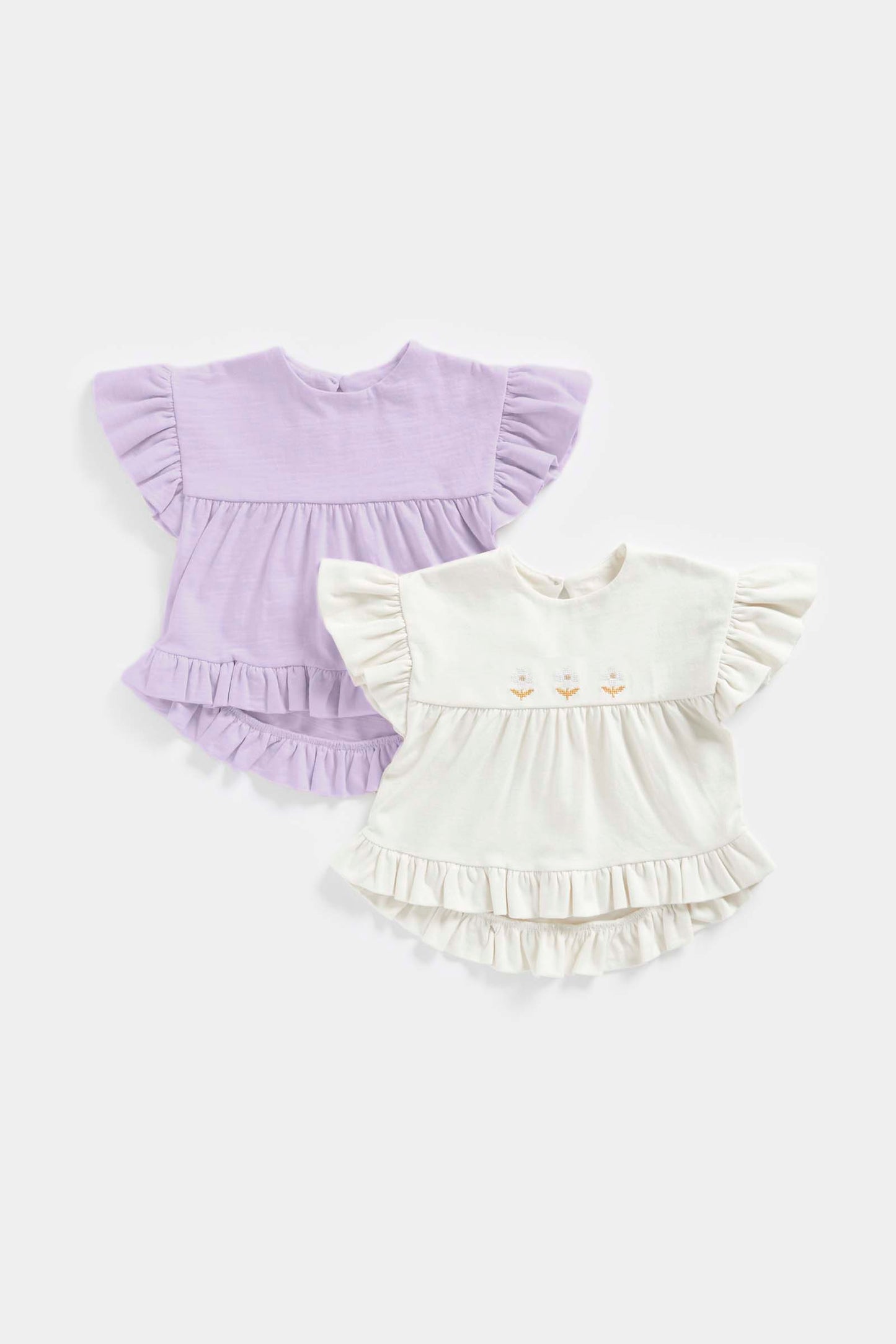 Newborn Girl Patchwork Floral 2Pk Tops