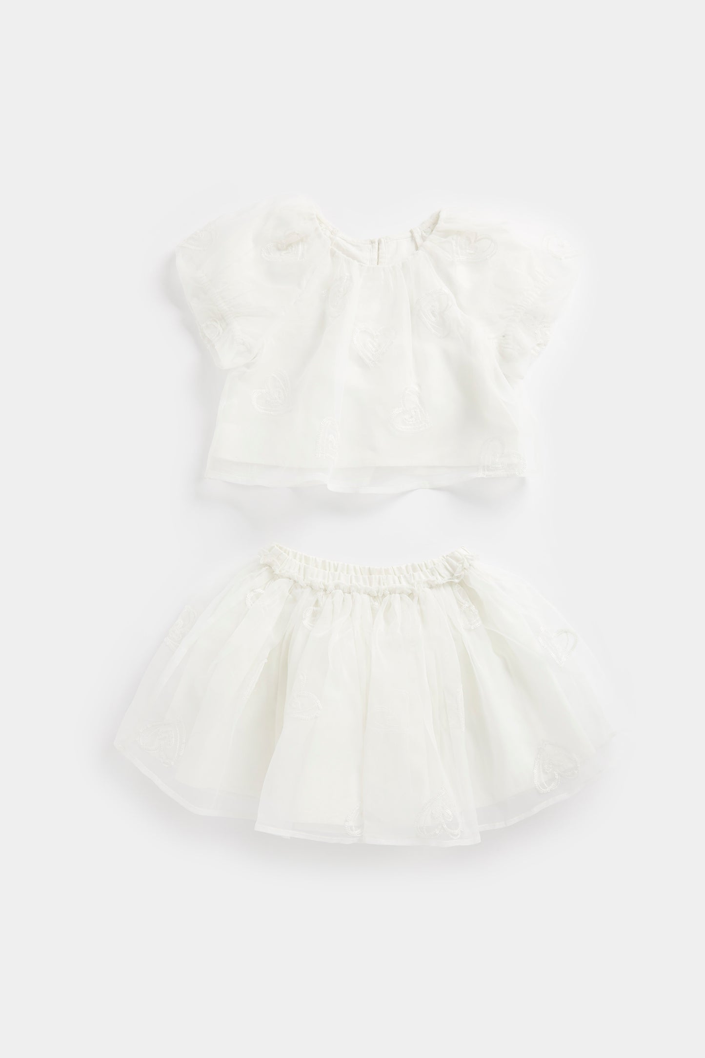 Embroidered Top and Shorts Set