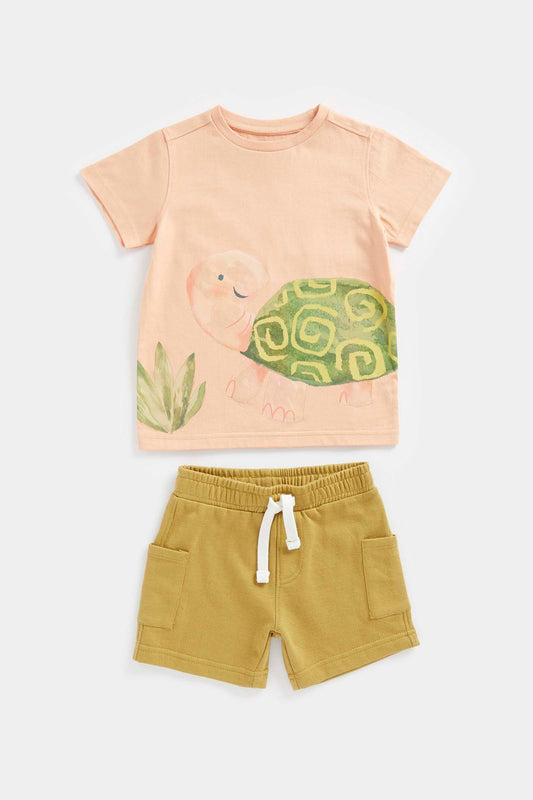 Mini Boys Tortoise T-Shirt And Shorts Set