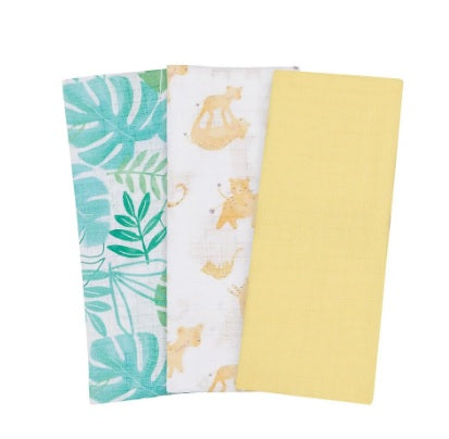 Sleepy Safari 3Pk Muslins