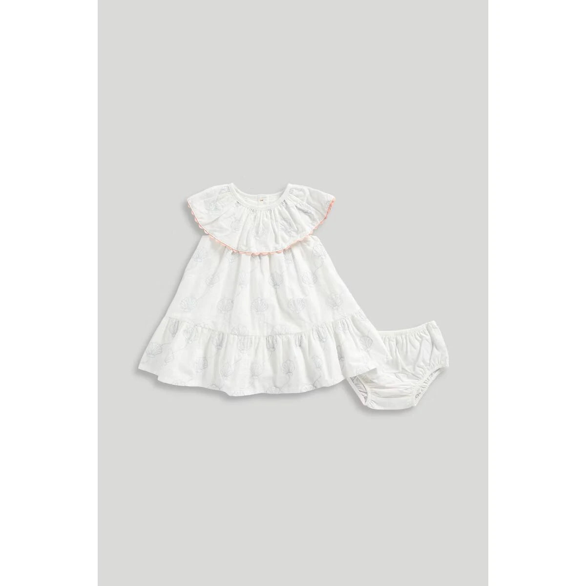 Newborn Girl Pretty Cove Embroiderry Dress & Knicker