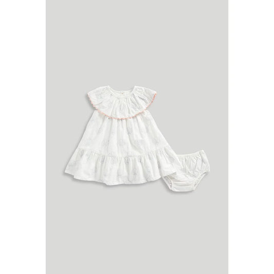 Newborn Girl Pretty Cove Embroiderry Dress & Knicker