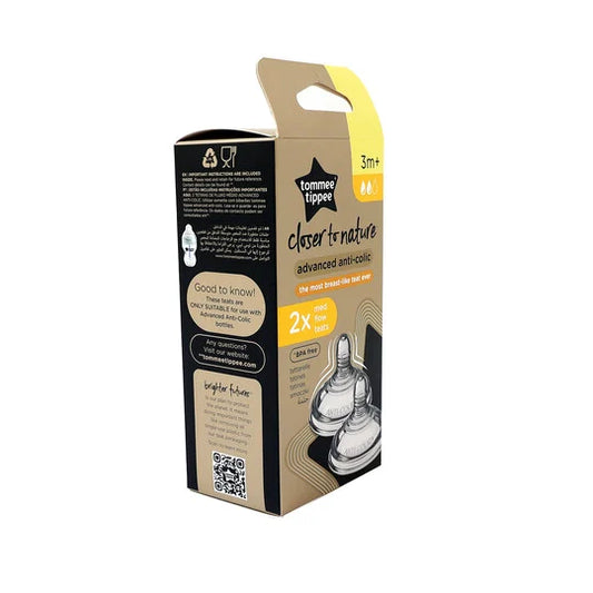 Closer To Nature Advanced Anti-Colic Teats 3M+ - 2pk