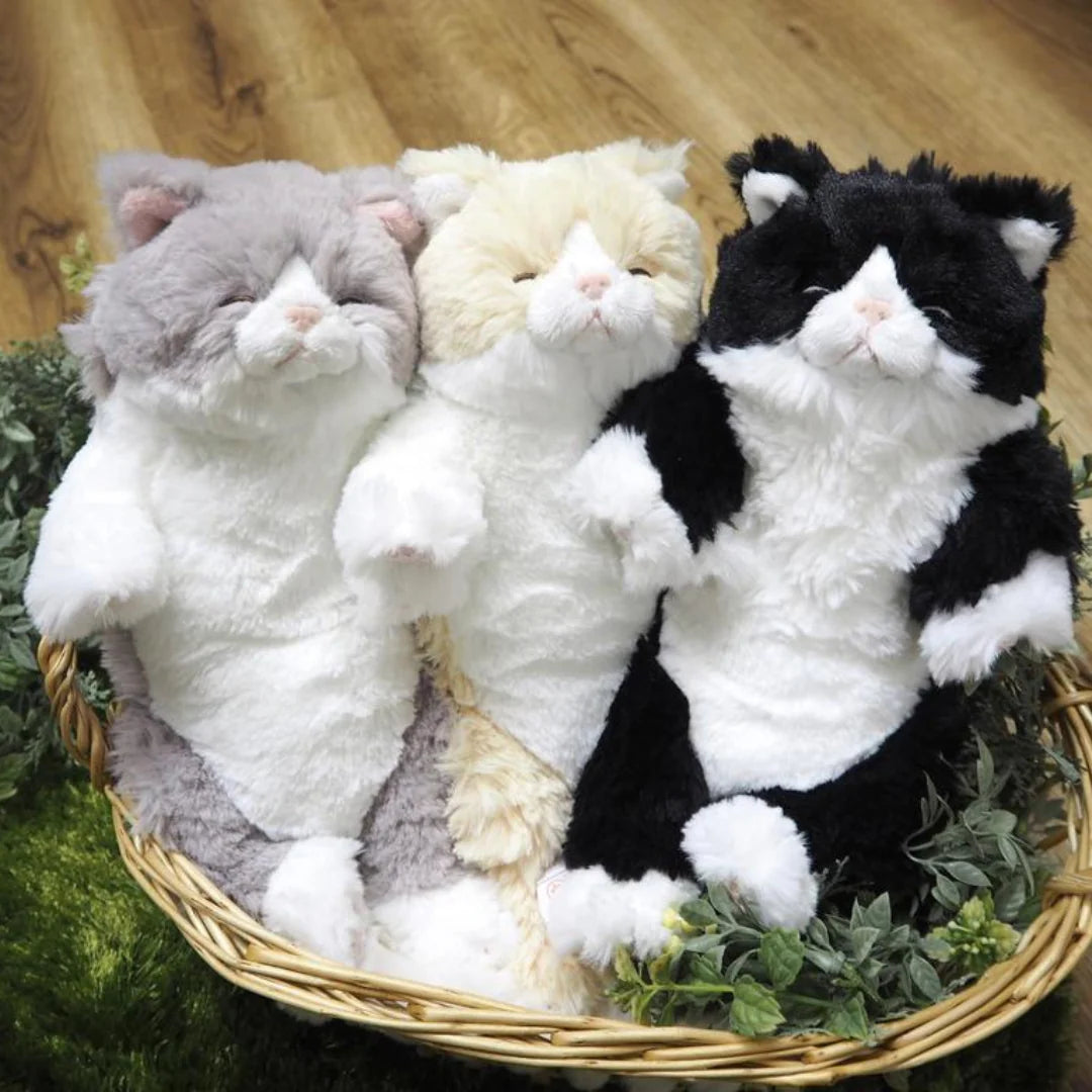 Gray Lap Cat Sleeping Face Toy (Small)