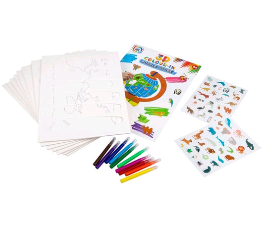 3D Colour In Puzzle Globe