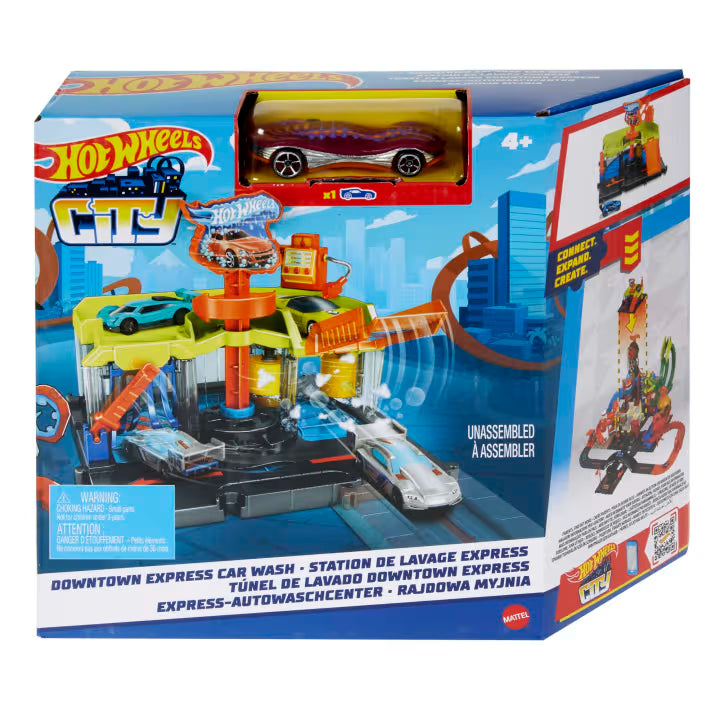 Hot Wheels City Downtown Express Car Wash Playset