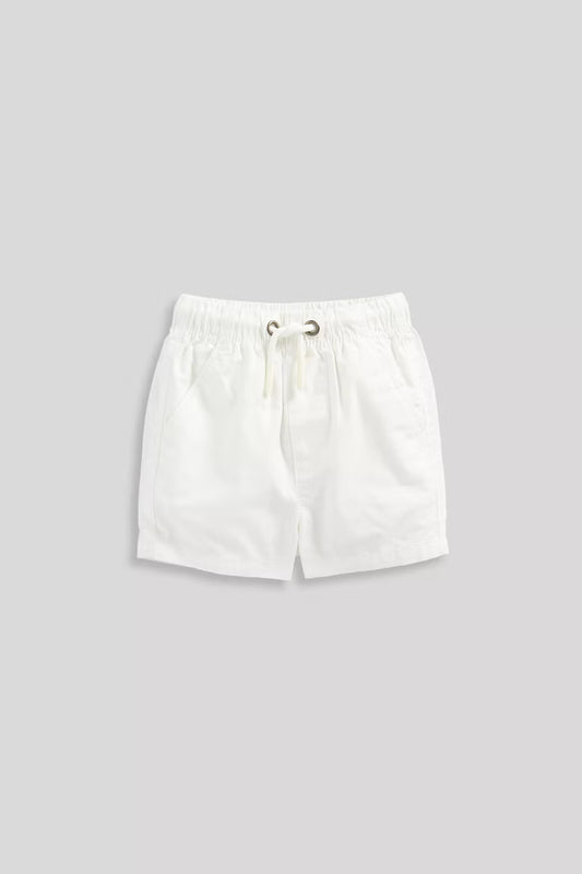 Mini Boys Core Essenatial White Pull On Short
