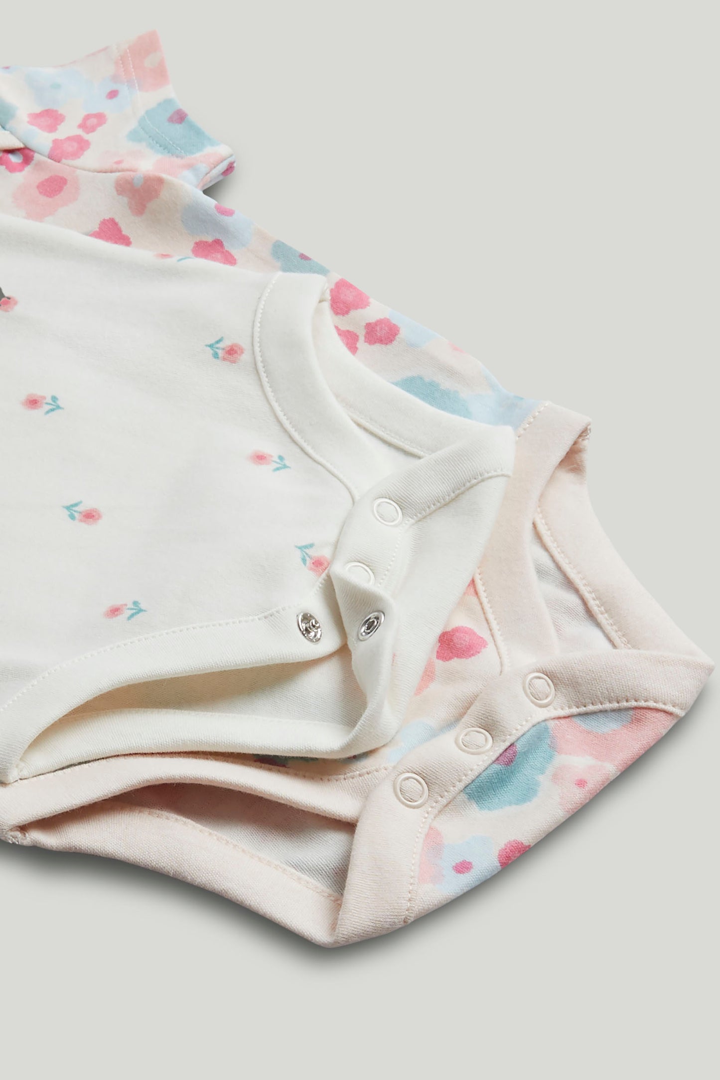 5 Pack Floral Short-Sleeved Bodysuits