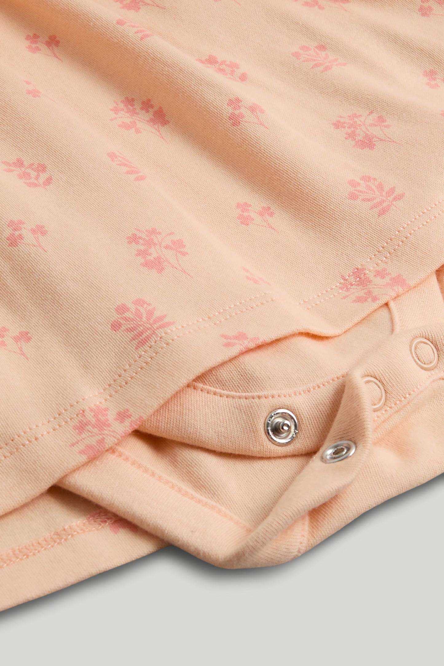 Peach Floral Romper Dress