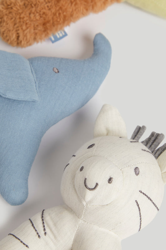 Boy Plush Rattles 3Pk