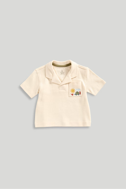 Mini Boys Desert Trails Waffle  Polo Tee