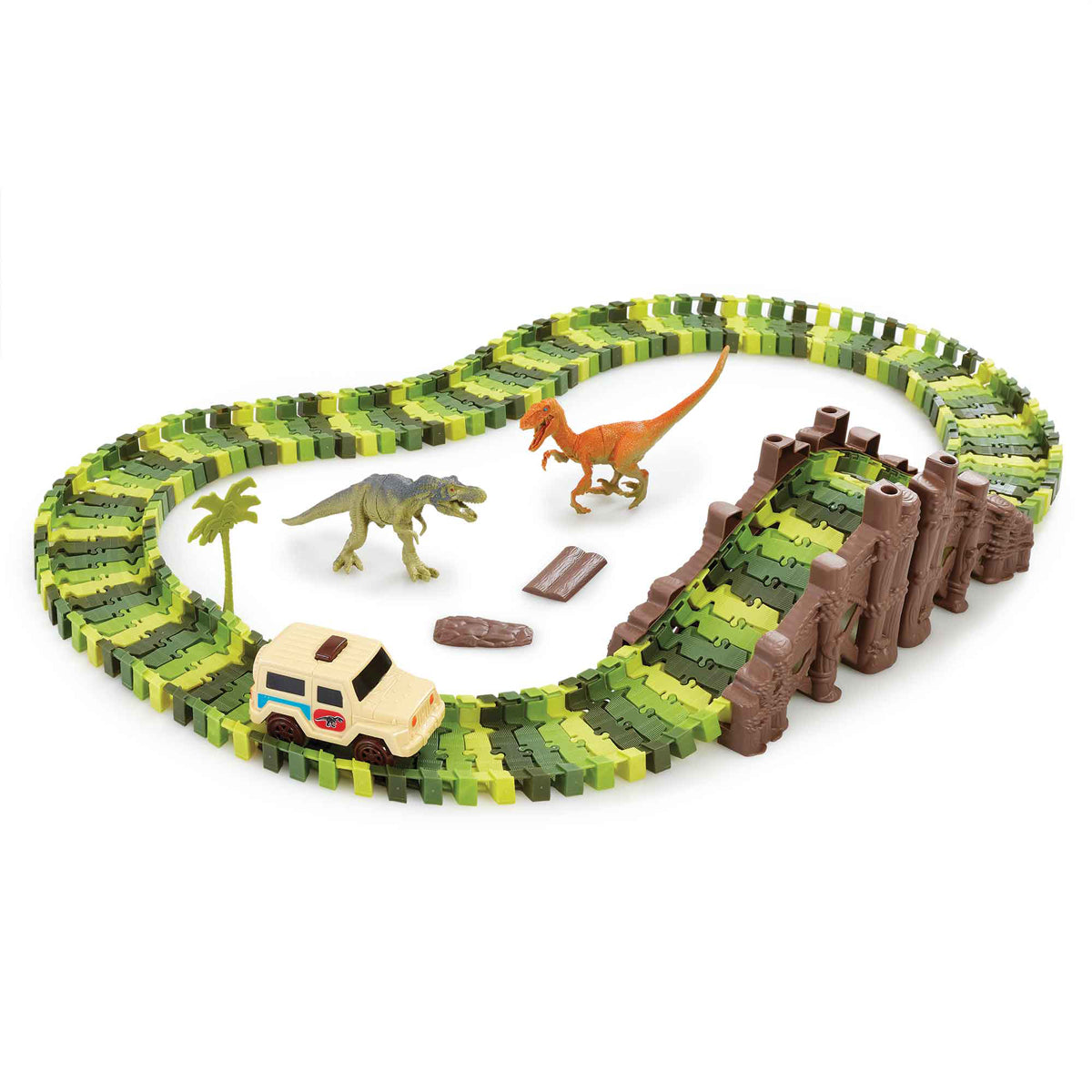 Totally Tracks Jurassic Adventure Race Track Set (120 Pieces)