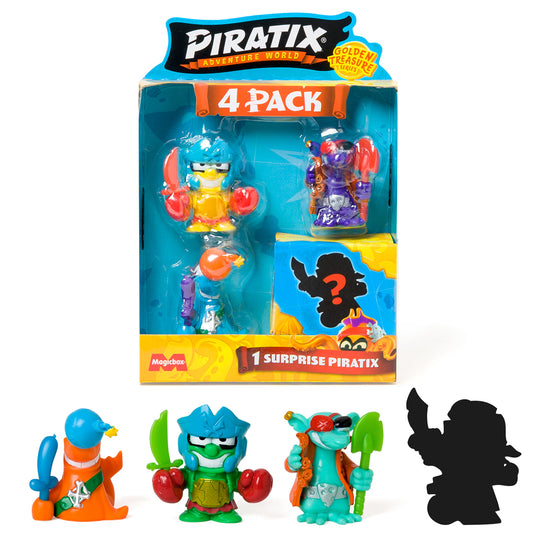 Piratix Adventure Wold Golden Treasure Figure 4 Pack Assortment