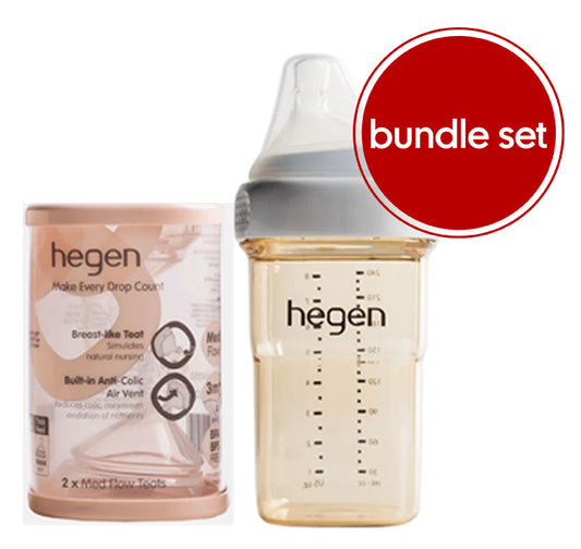 Hegen PCTO PPSU Feeding Bottle in Unisex with 2pcs Teats Medium Flow