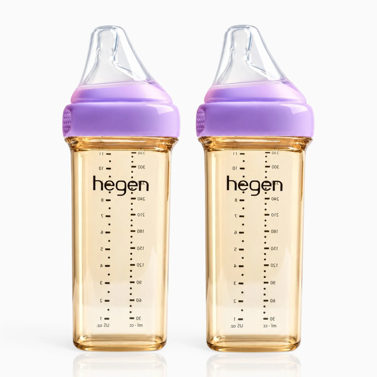 Hegen PCTO 330ml/11oz Feed Bottle PPSU Purple 2pk