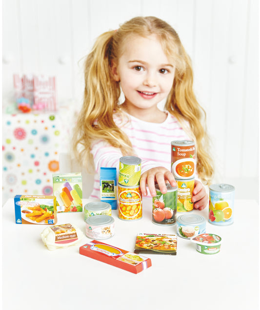 Early Learning Centre Playfood Cans + Groceries
