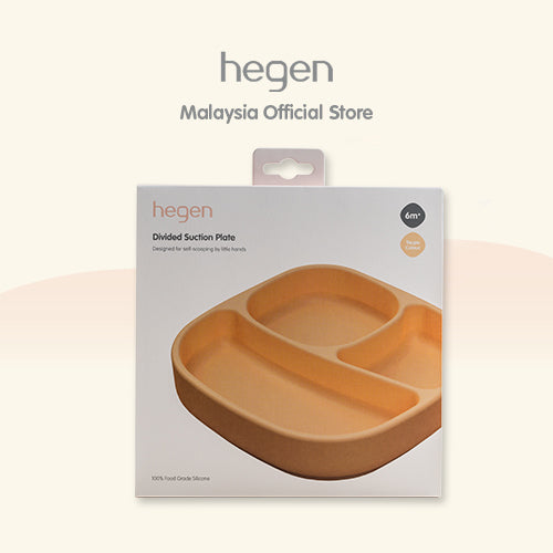 Hegen Divided Suction Plate Silicone Taupe