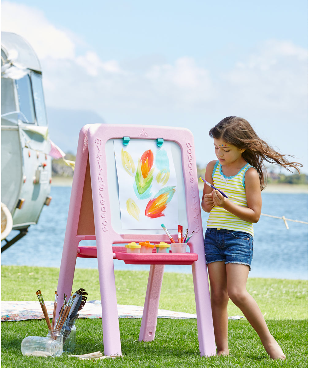 Plastic Double Sided Easel Pink